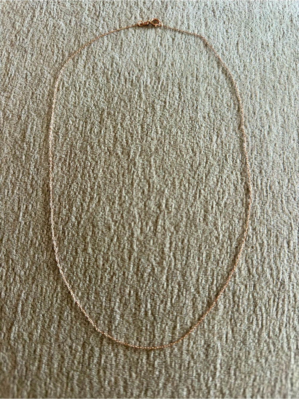 Rose Gold Over 925 Silver 1mm Chain